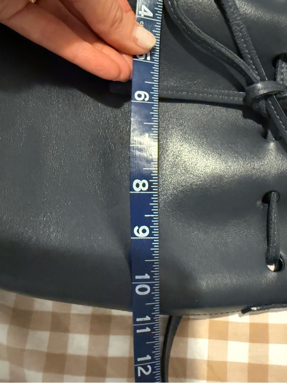 Mansur gavriel navy leather bucket bag - Picture 8 of 8